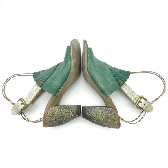 Miz Mooz Millicent Emerald Green Leather Slingback Sandals Size EU 41 US 9.5-10 - Picture 10 of 16